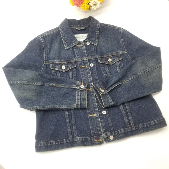 Eddie Bauer Jackets & Blazers - EDDIE BAUER JEAN JACKET WOMEN SZ.L